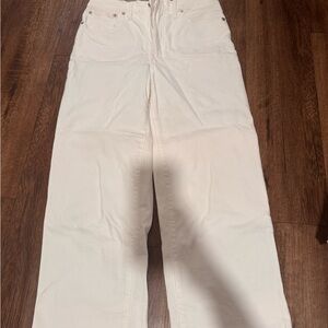 White Wide-Leg Pants